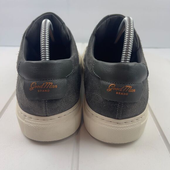 Good Man Mens Size 9 Brand Edge Grey Suede Low Sneaker Italy Shoes - Picture 4 of 10